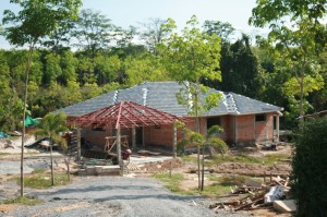 Roof Tiling nearing completion 